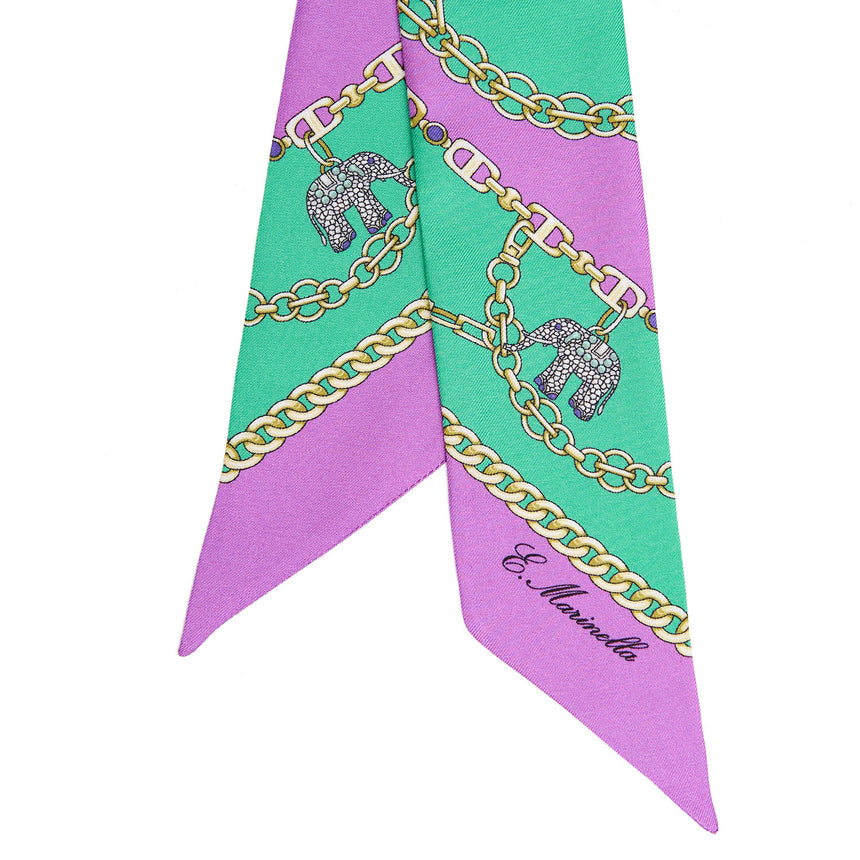 MINI BANDEAU IN SETA VERDE