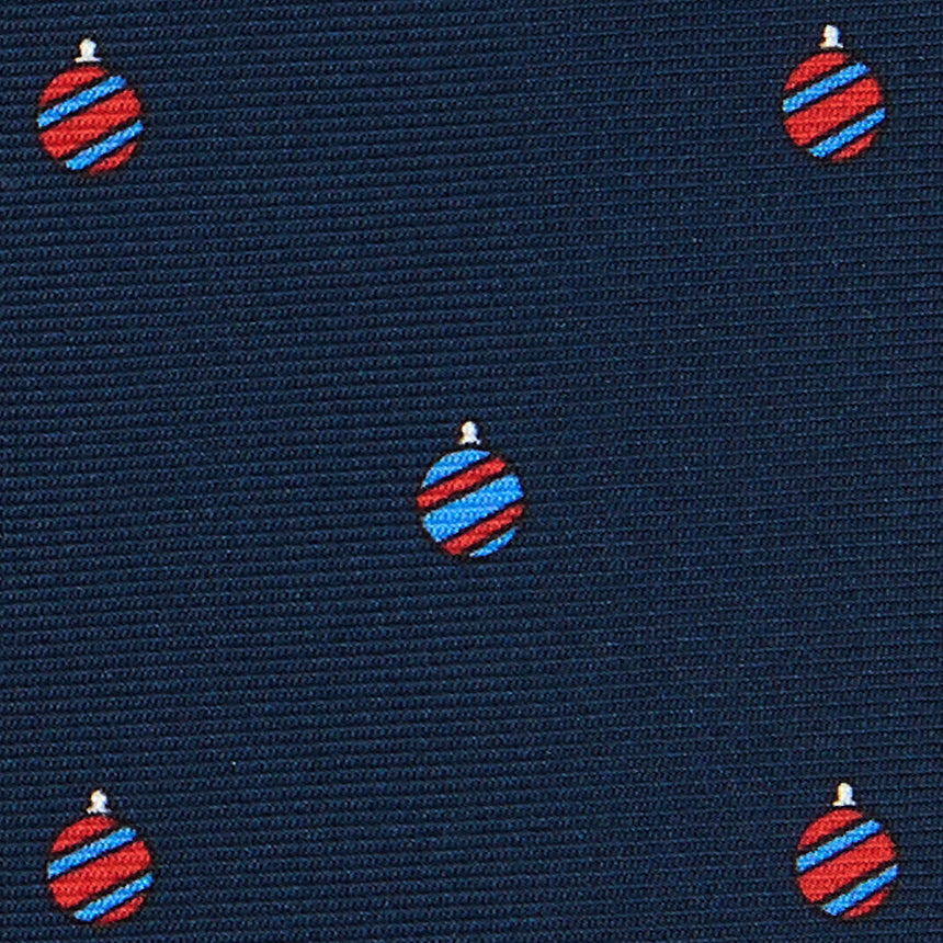 CRAVATTA SARTORIALE IN SETA STAMPATA BLU SCURO
