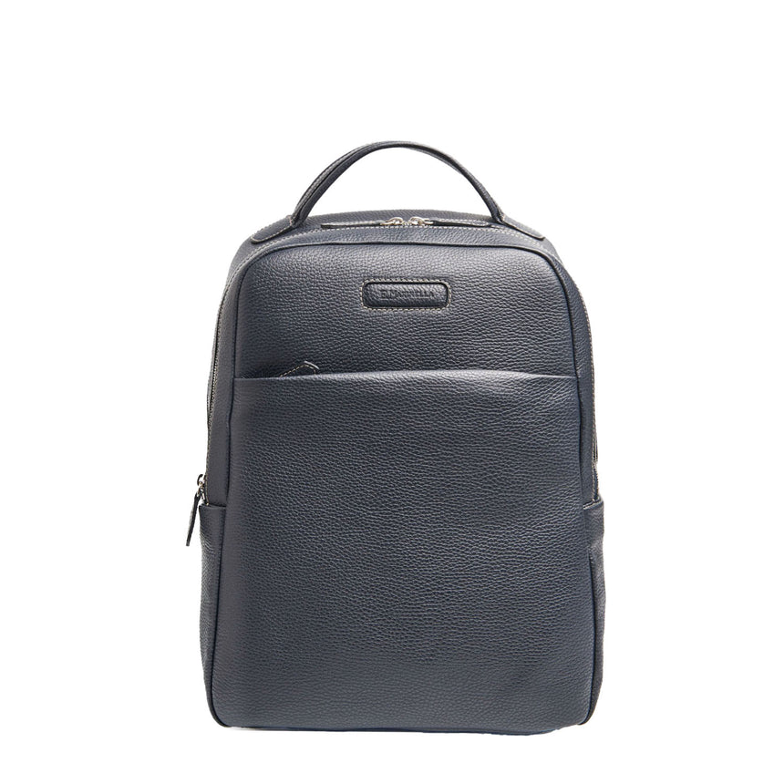 ZAINO BLU IN PELLE