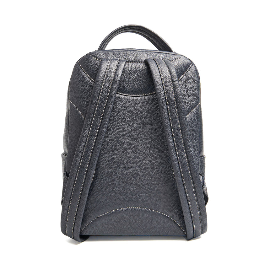 ZAINO BLU IN PELLE
