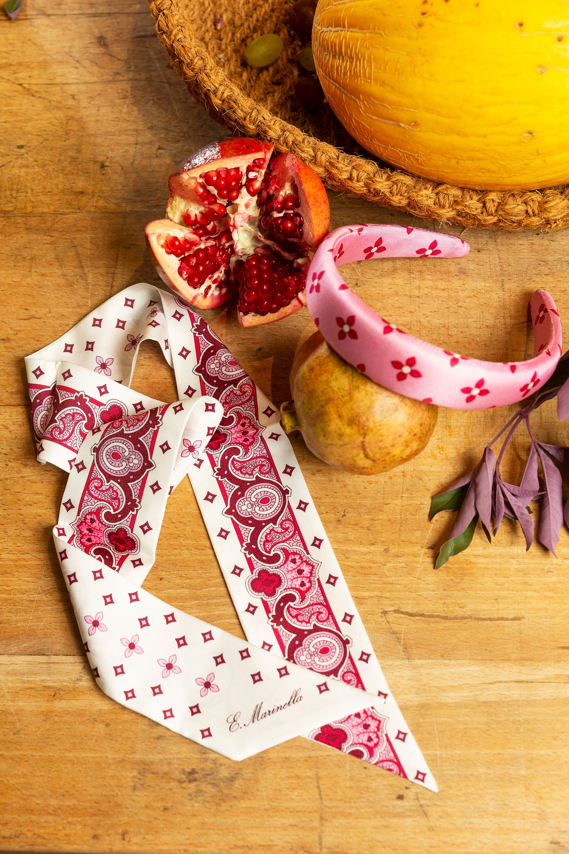 Silk Accessories for Her: Twilly, Headbands, Scrunchies - E