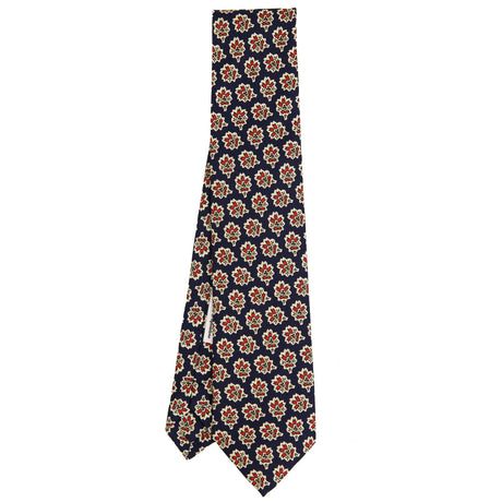 BLUE SARTORIAL PRINTED SILK TIE
