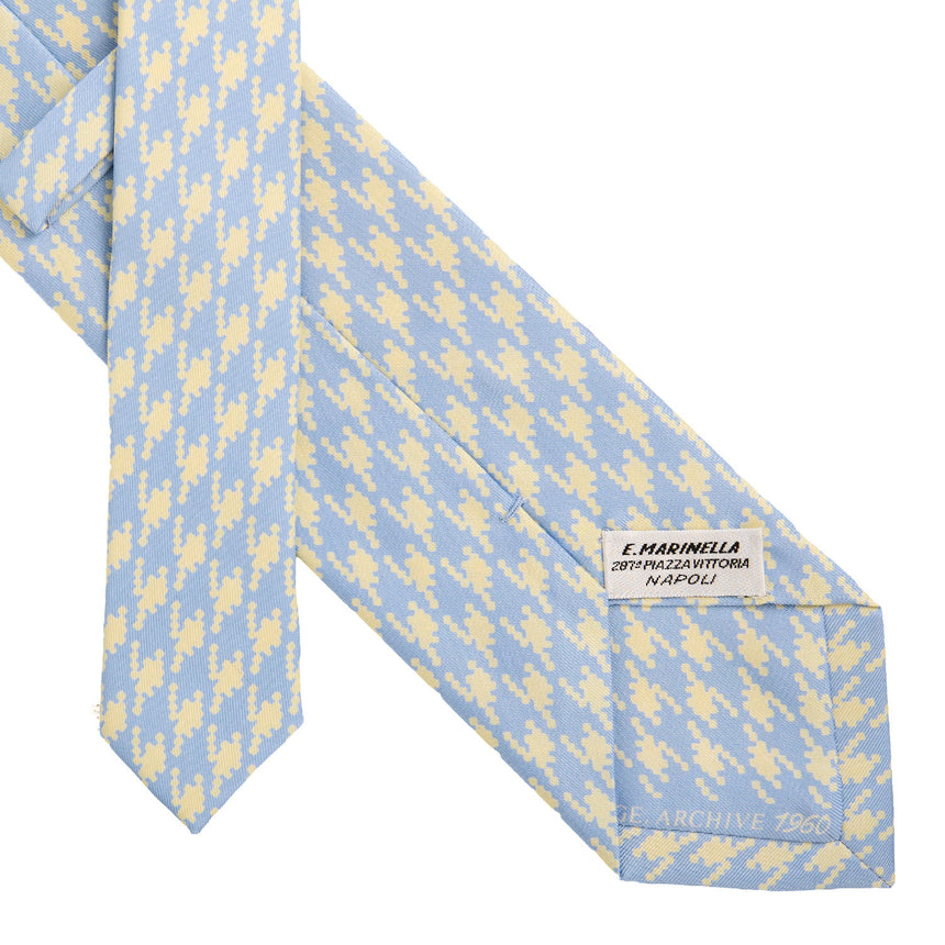 LIGHT BLUE SARTORIAL PRINTED SILK TIE