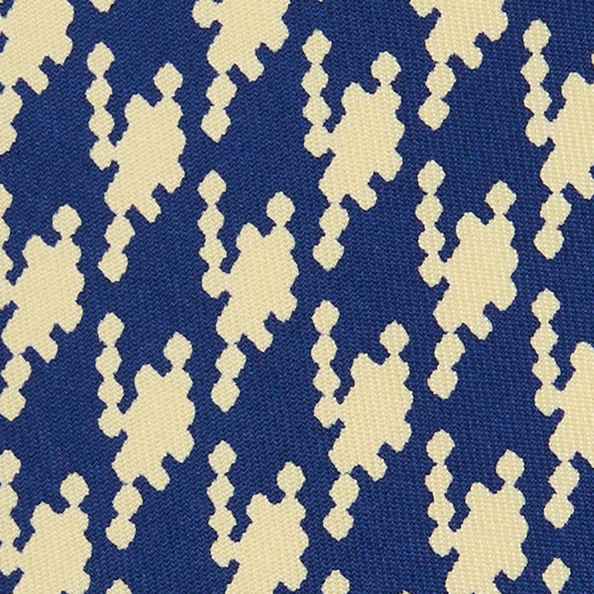 BLUE SARTORIAL PRINTED SILK TIE