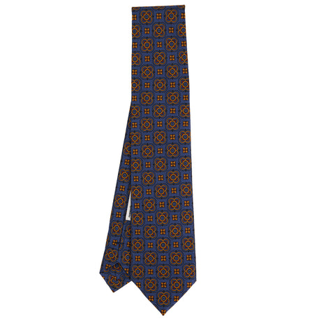 CRAVATTA SARTORIALE IN SETA STAMPATA BLUETTE