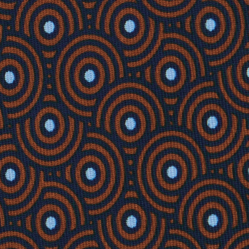 DARK BROWN SARTORIAL PRINTED SILK TIE
