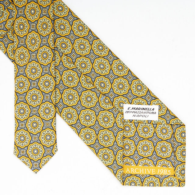 ochre_yellow_silk_tie_archivio_collection_1985_05_back_detail_with_label_and_print_year