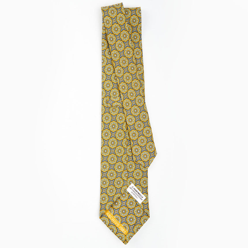 ochre_yellow_silk_tie_archivio_collection_1985_05_full_back_view