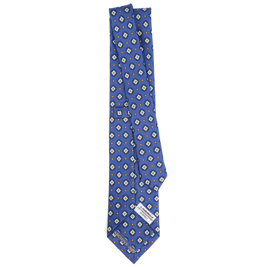POWDER BLUE SARTORIAL PRINTED SILK TIE