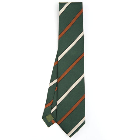 DARK GREEN REGIMENTAL SILK TIE