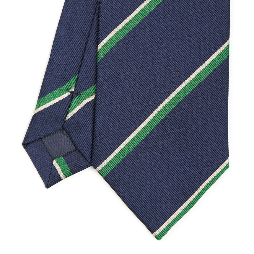 DARK BLUE REGIMENTAL SILK TIE