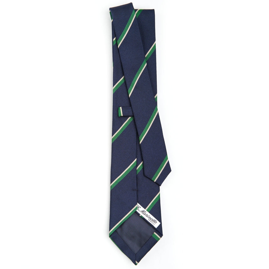 DARK BLUE REGIMENTAL SILK TIE