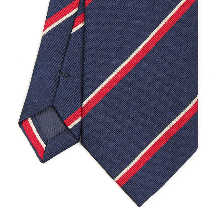 DARK BLUE REGIMENTAL SILK TIE