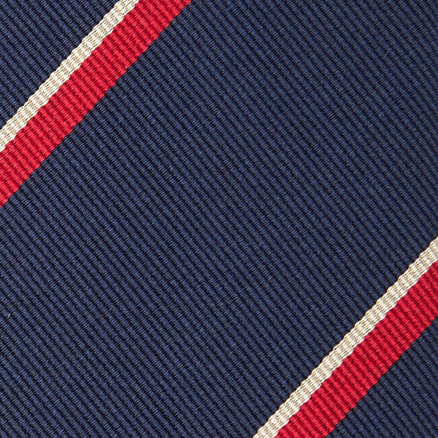 DARK BLUE REGIMENTAL SILK TIE