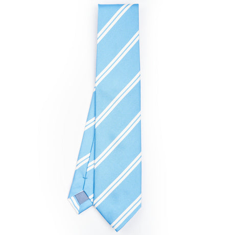 LIGHT BLUE REGIMENTAL SILK TIE
