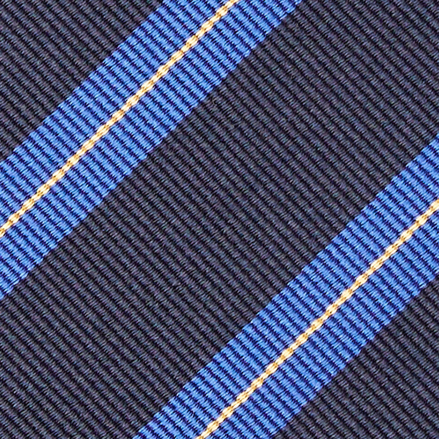 CRAVATTA REGIMENTAL IN SETA BLU SCURO