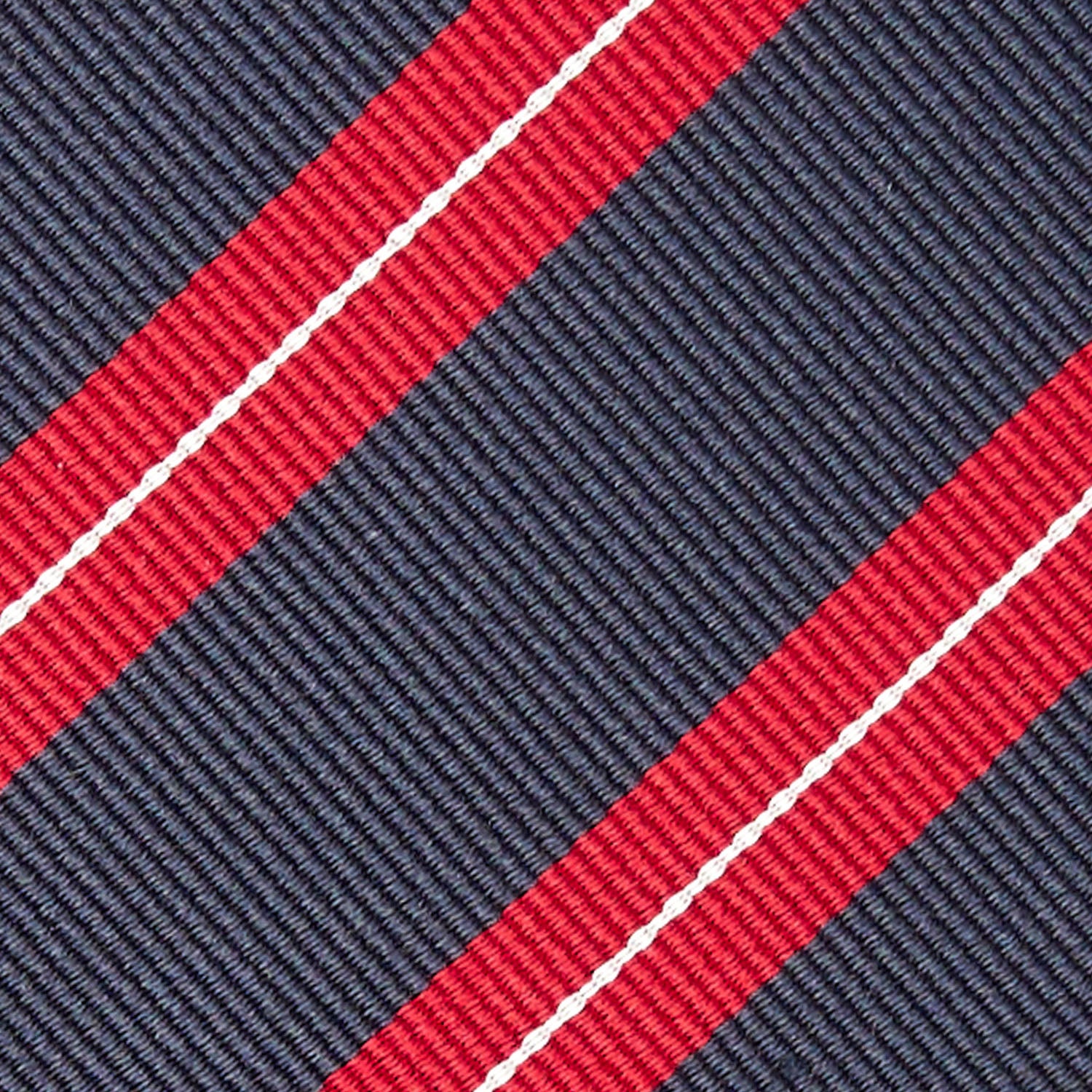 Dark Blue Regimental Silk Tie - Red Stripes – E.Marinella