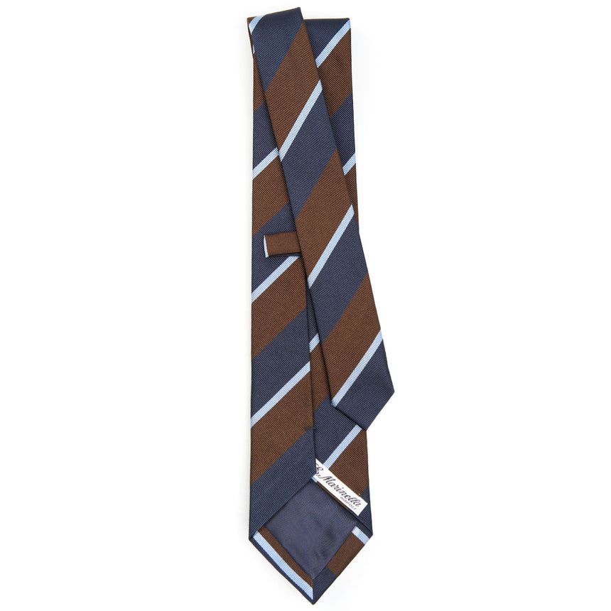 CRAVATTA REGIMENTAL IN SETA BLU SCURO