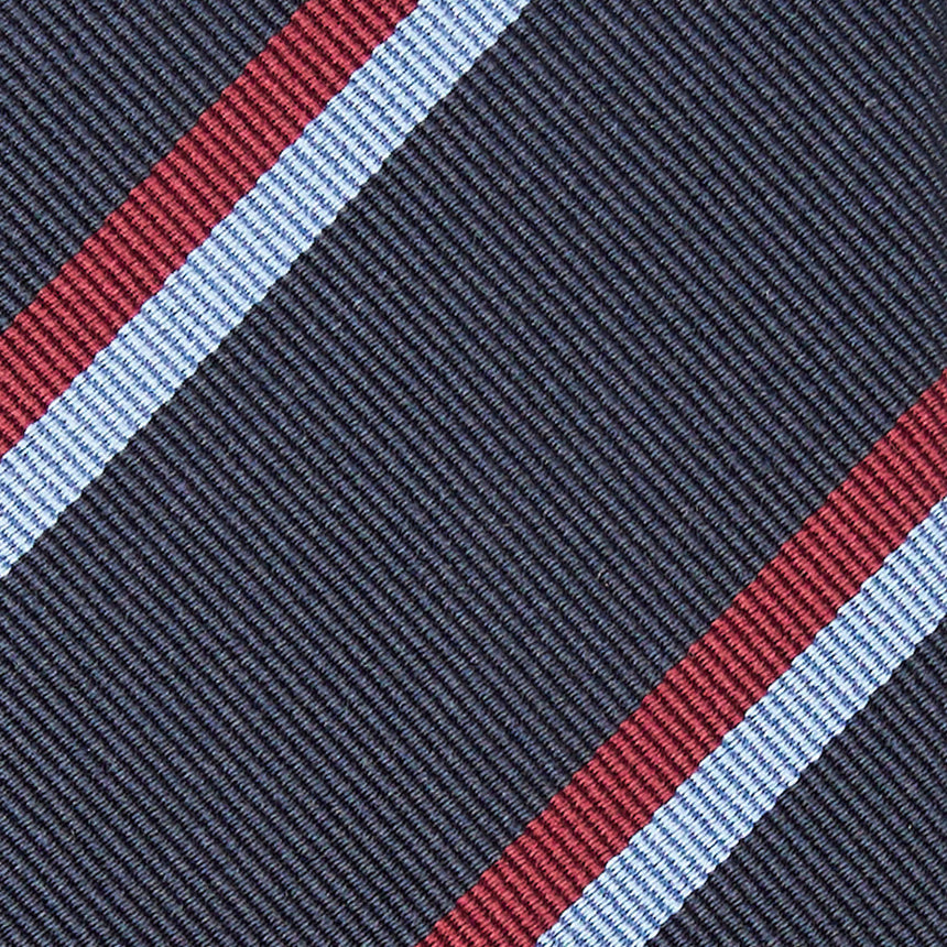 CRAVATTA REGIMENTAL IN SETA BLU SCURO