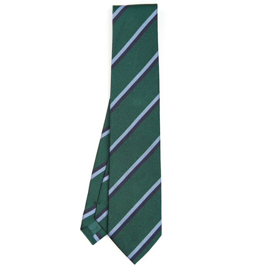 DARK GREEN REGIMENTAL SILK TIE