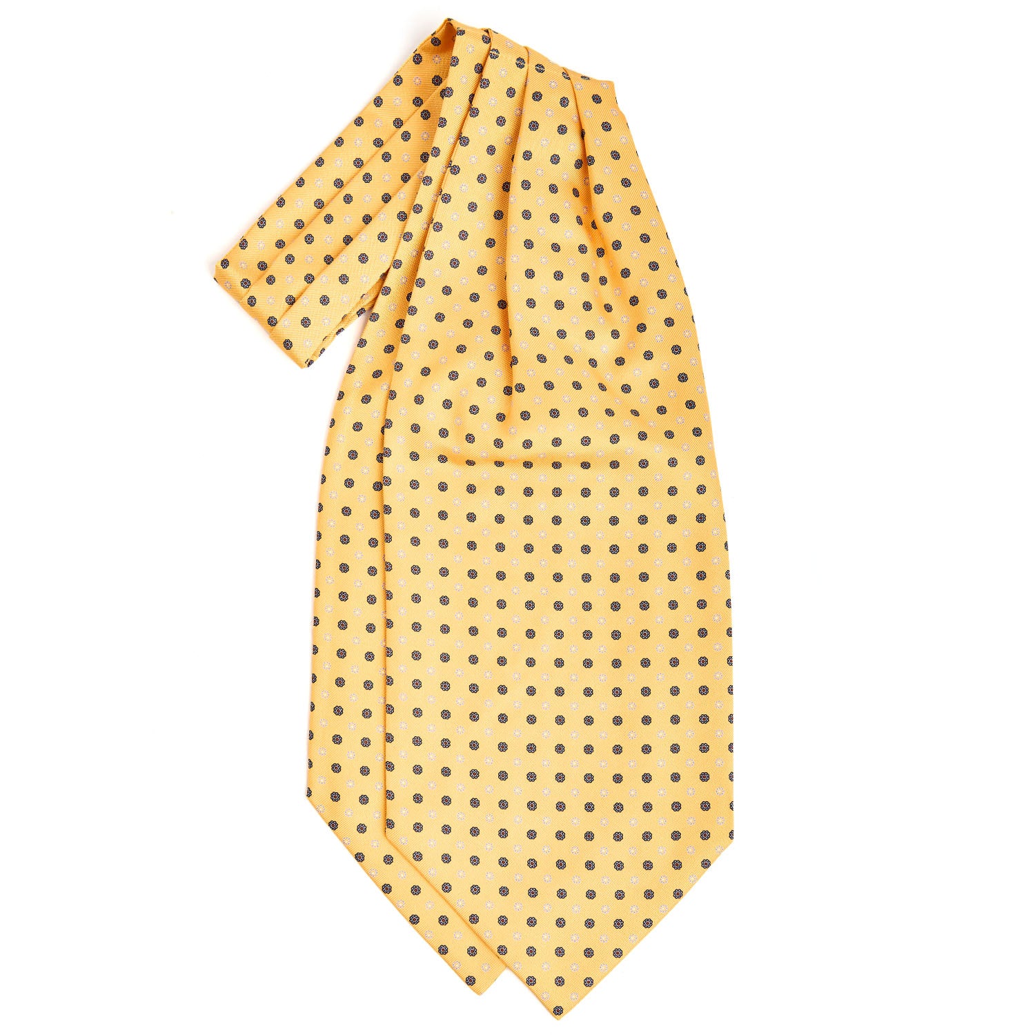 yellow ascot tie