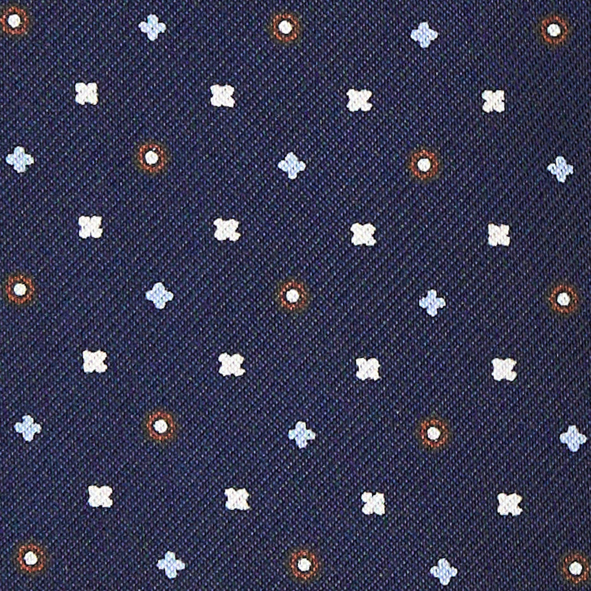 DARK BLUE SILK ASCOT TIE