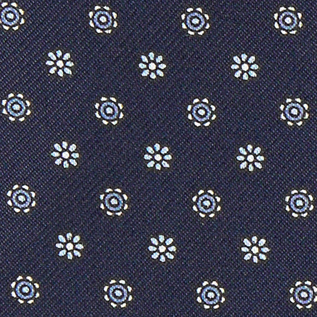 DARK BLUE SILK ASCOT TIE