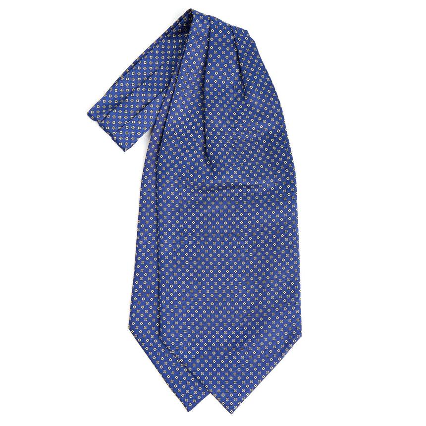 CRAVATTA ASCOT IN SETA BLU