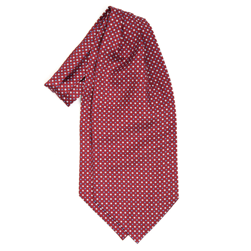 CRAVATTA ASCOT IN SETA BORDEAUX