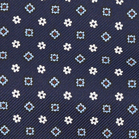 DARK BLUE SILK ASCOT TIE