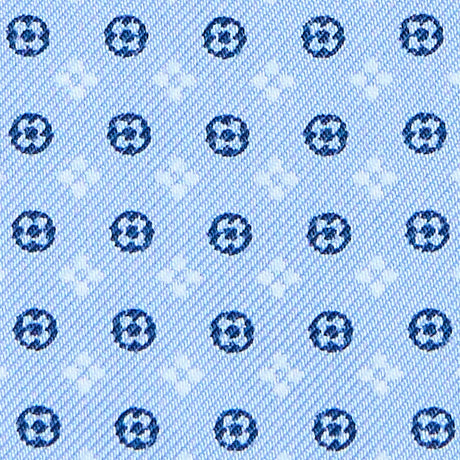 LIGHT BLUE SILK ASCOT TIE