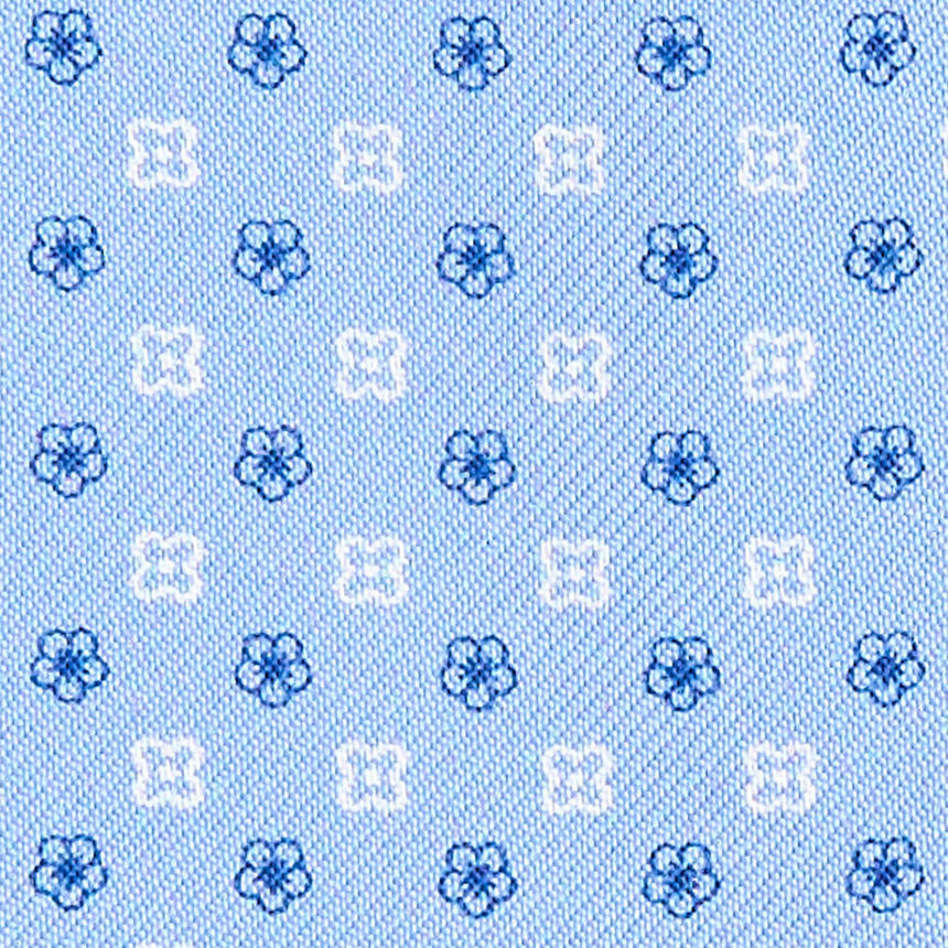 LIGHT BLUE SILK ASCOT TIE