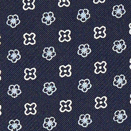 DARK BLUE SILK ASCOT TIE