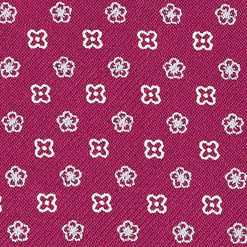 FUCHSIA SILK ASCOT TIE