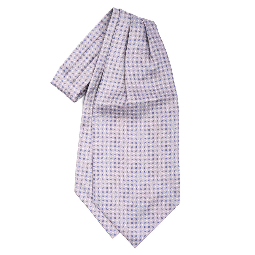 LIGHT GREY SILK ASCOT TIE