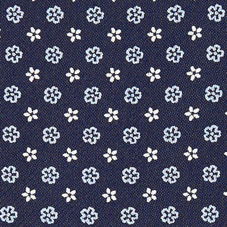 DARK BLUE SILK ASCOT TIE