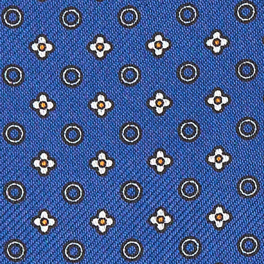 BLUE SILK ASCOT TIE