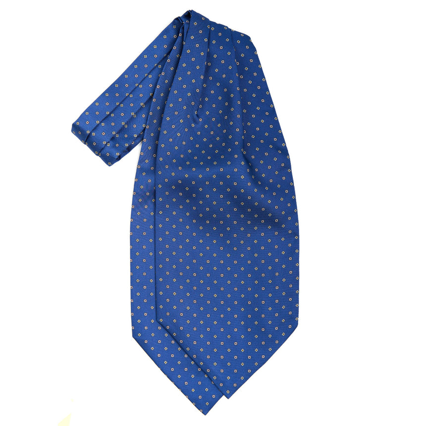 BLU SILK ASCOT TIE