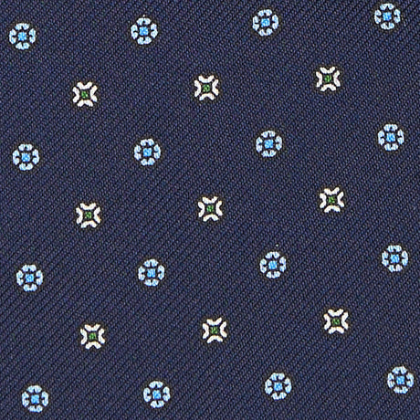 DARK BLU SILK ASCOT TIE