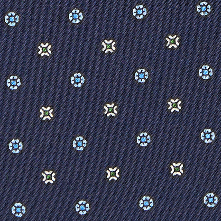 DARK BLU SILK ASCOT TIE