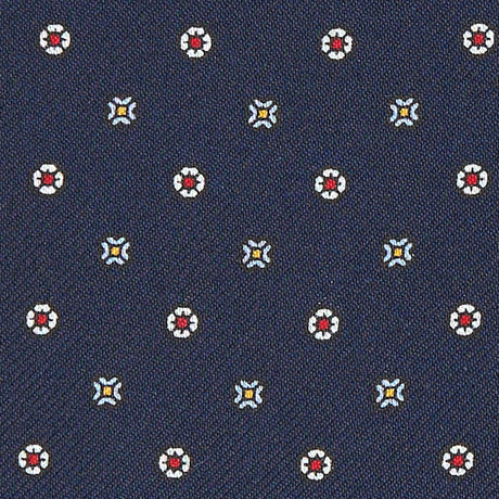 DARK BLUE SILK ASCOT TIE