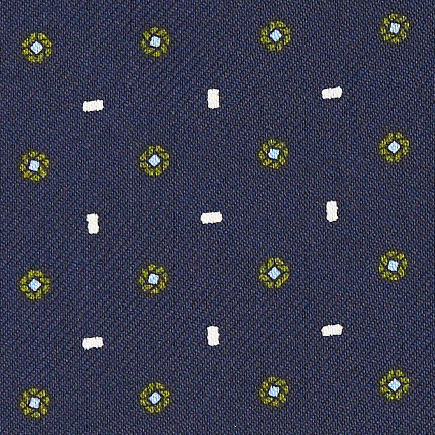 DARK BLU SILK ASCOT TIE