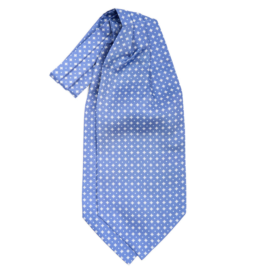 POWDER BLUE SILK ASCOT TIE