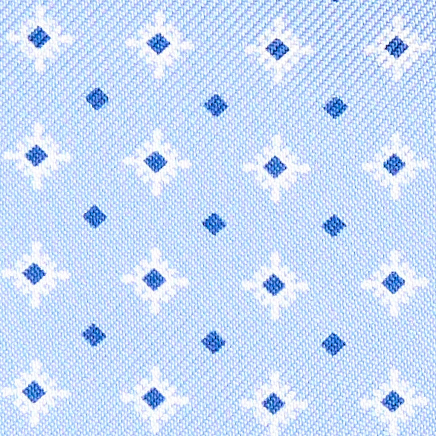 LIGHT BLU SILK ASCOT TIE