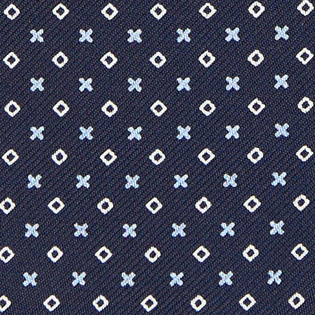DARK BLUE SILK ASCOT TIE