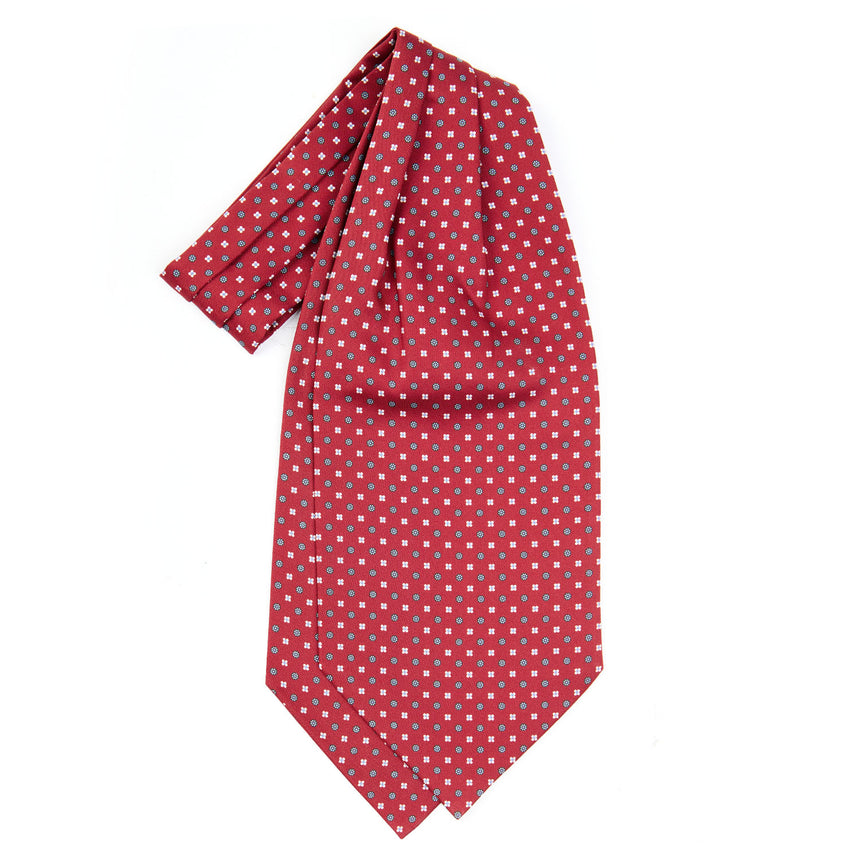 CRAVATTA ASCOT IN SETA BORDEAUX