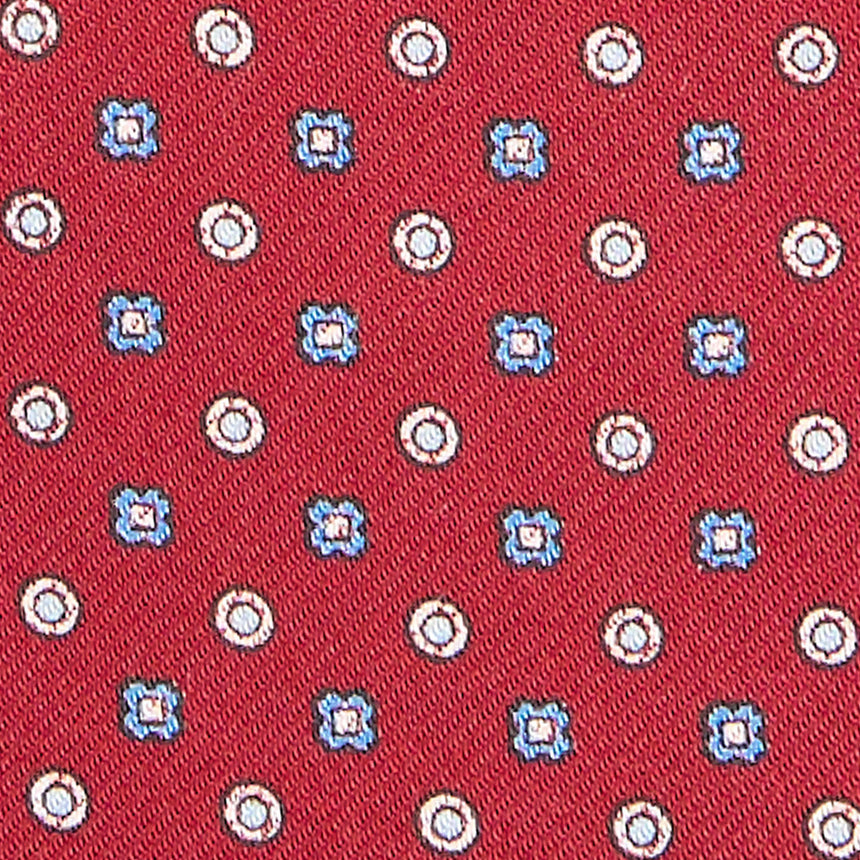 CRAVATTA ASCOT IN SETA BORDEAUX