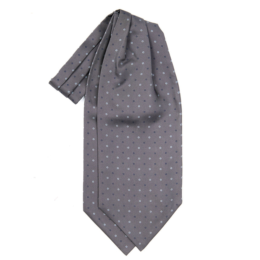 CRAVATTA ASCOT IN SETA GRIGIO SCURO