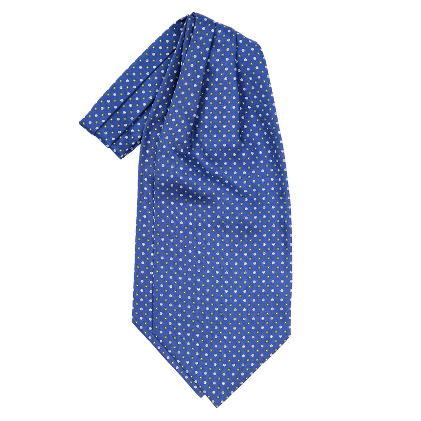 CRAVATTA ASCOT IN SETA BLU