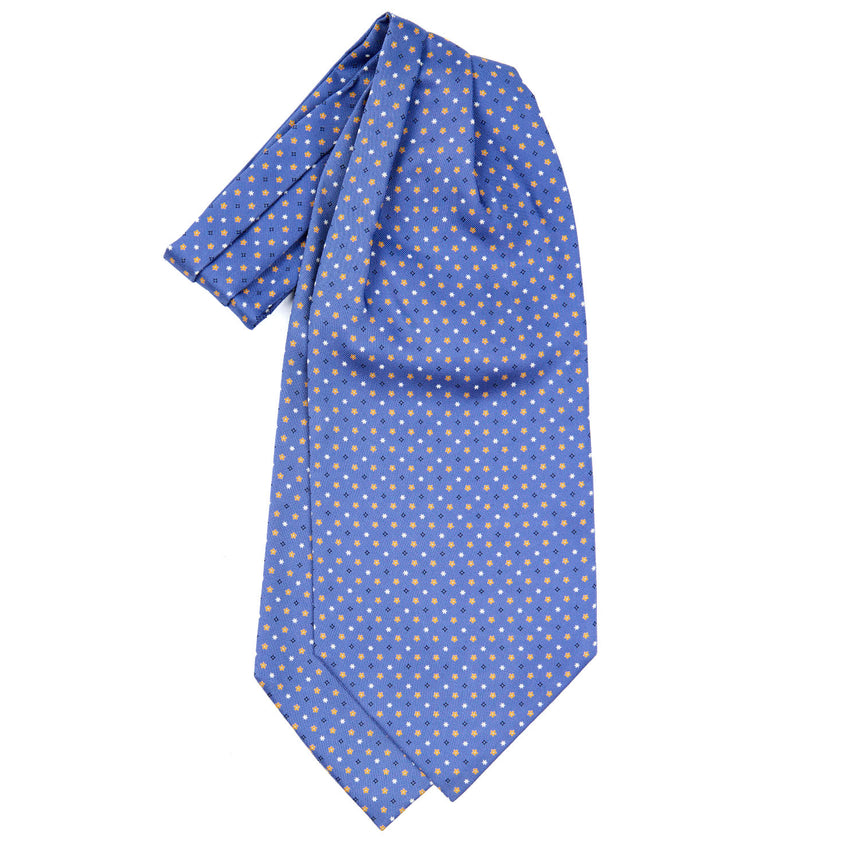 CRAVATTA ASCOT IN SETA AZZURRO POLVERE